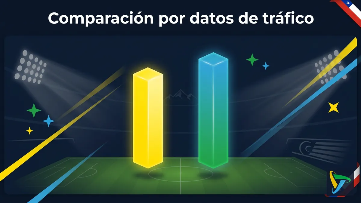 Gráfico comparativo de tráfico web entre Betplay y su competidor Wplay en Chile