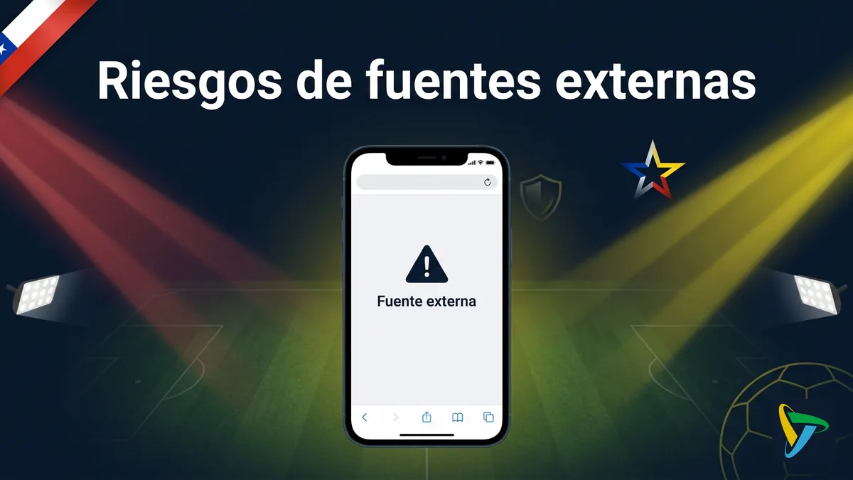 Advertencia visual sobre descargar el APK de Betplay desde fuentes externas en Chile