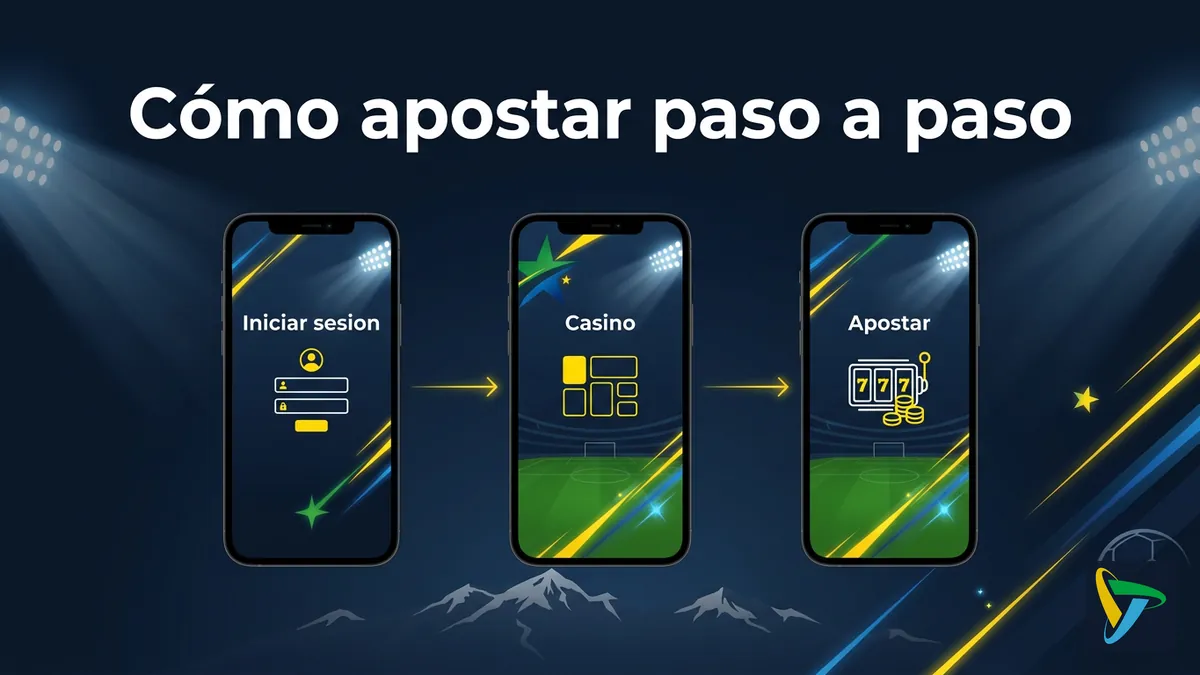 Tres pantallas del casino BetPlay: iniciar sesión, elegir categoría y apostar